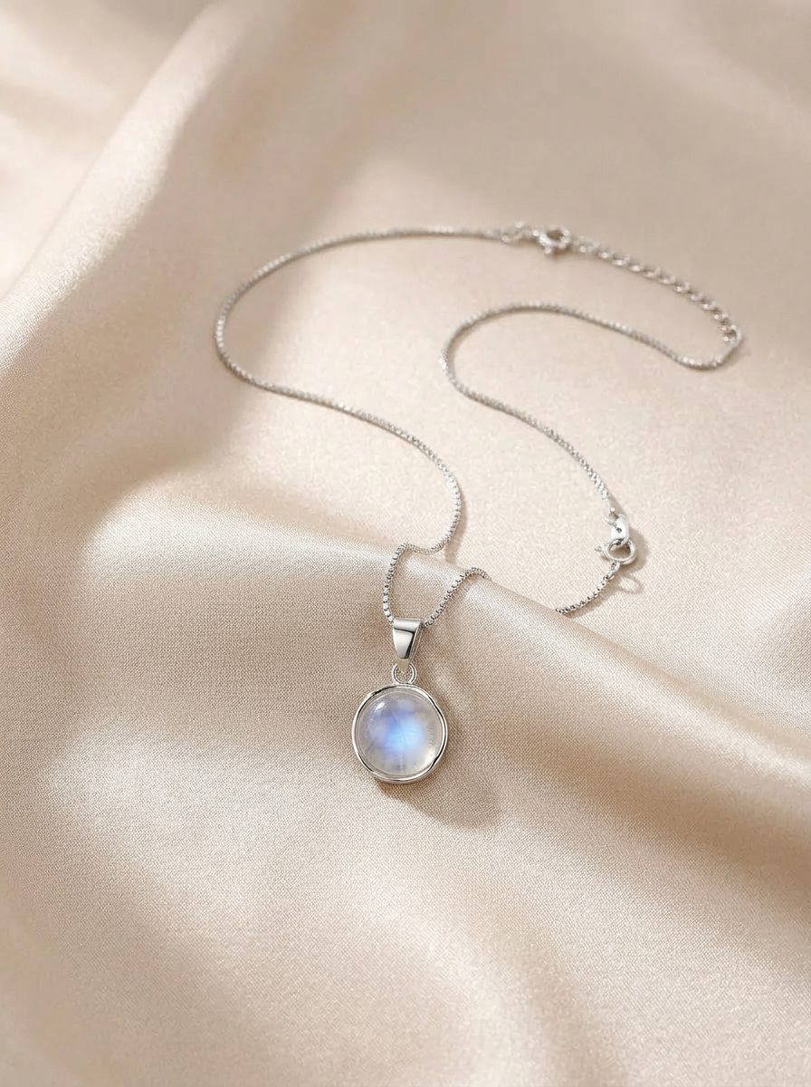 Collier Pierre de Lune Argent