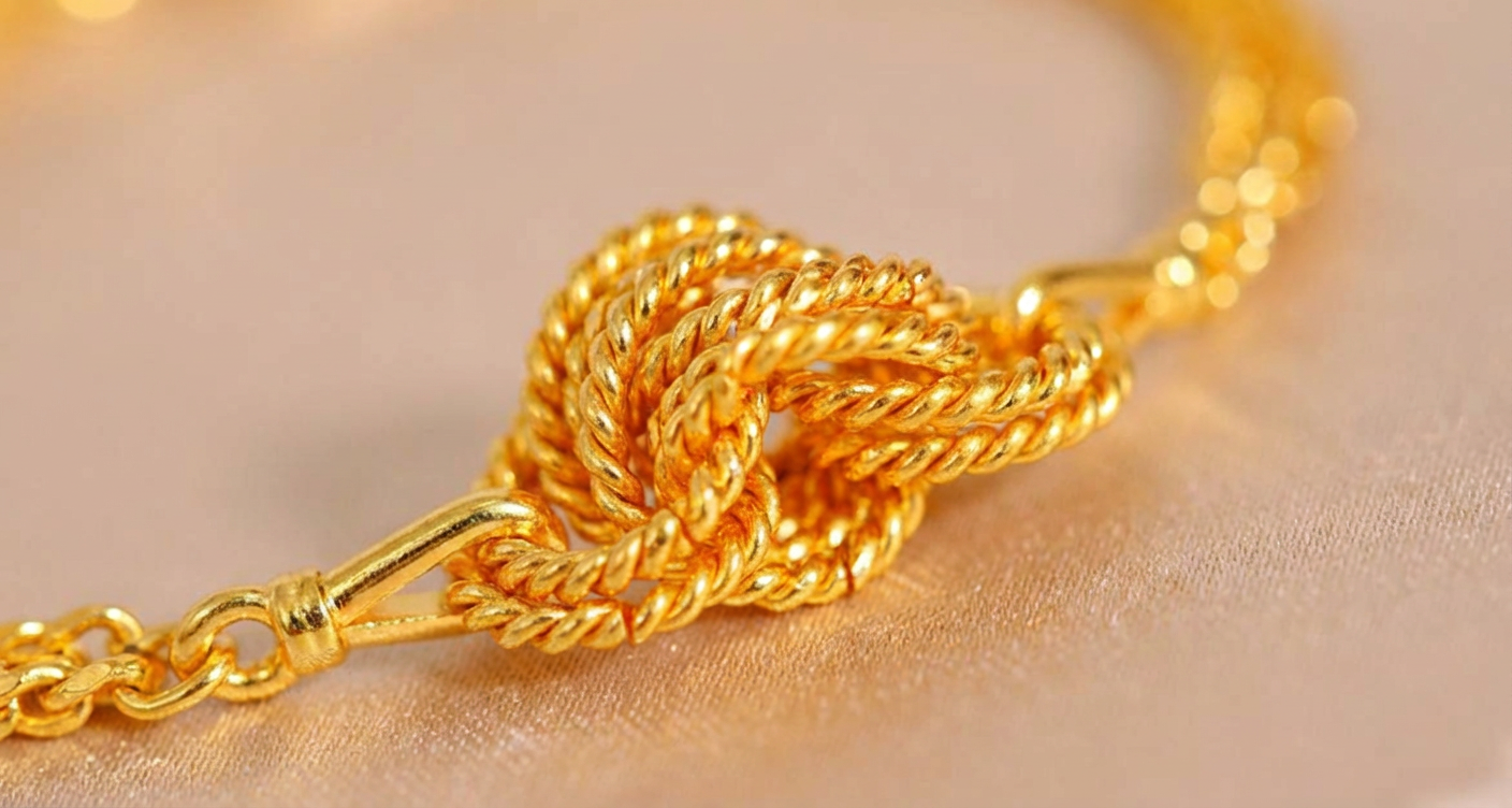 Bracelet Nœud Torsadé Doré