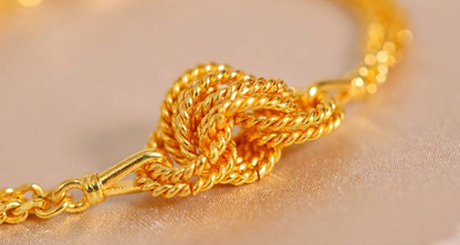 Bracelet Nœud Torsadé Doré