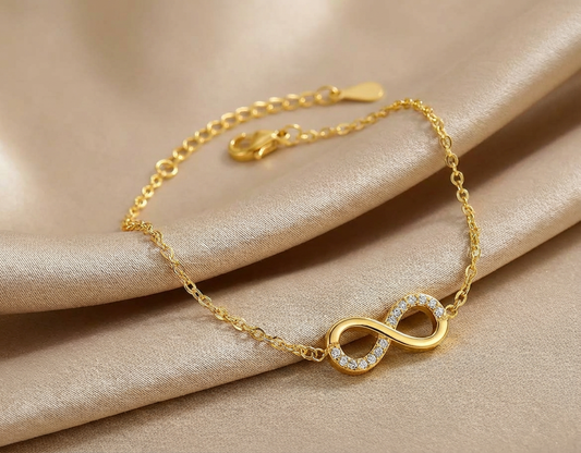 Bracelet Infini Cristaux Doré