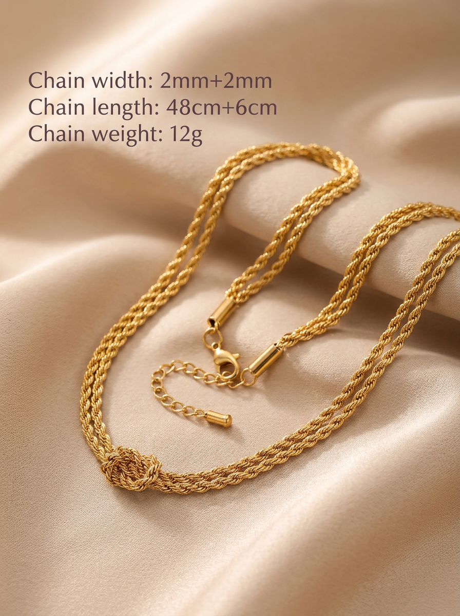 Collier Double Corde Dorée