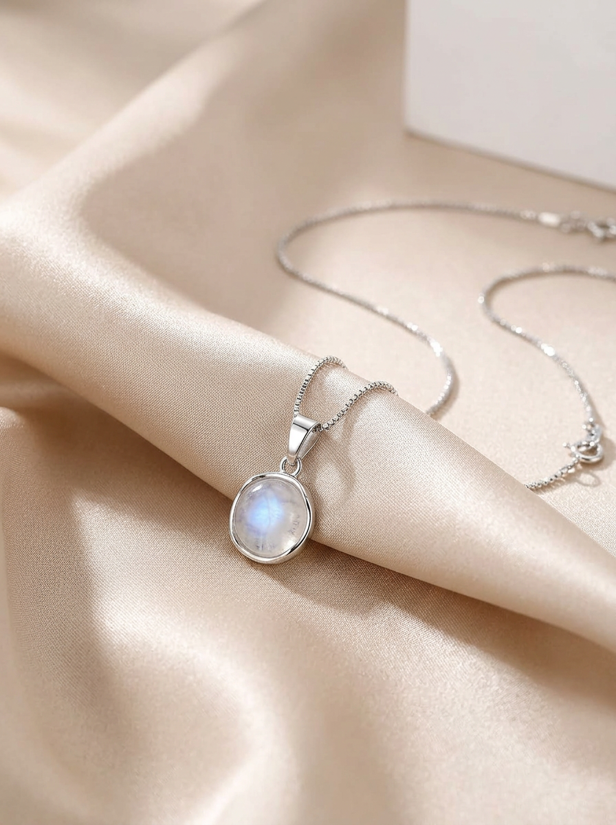 Collier Pierre de Lune Argent