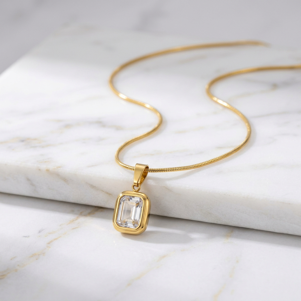 Collier Double Anneau Doré