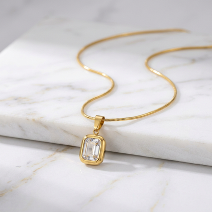 Collier Double Anneau Doré