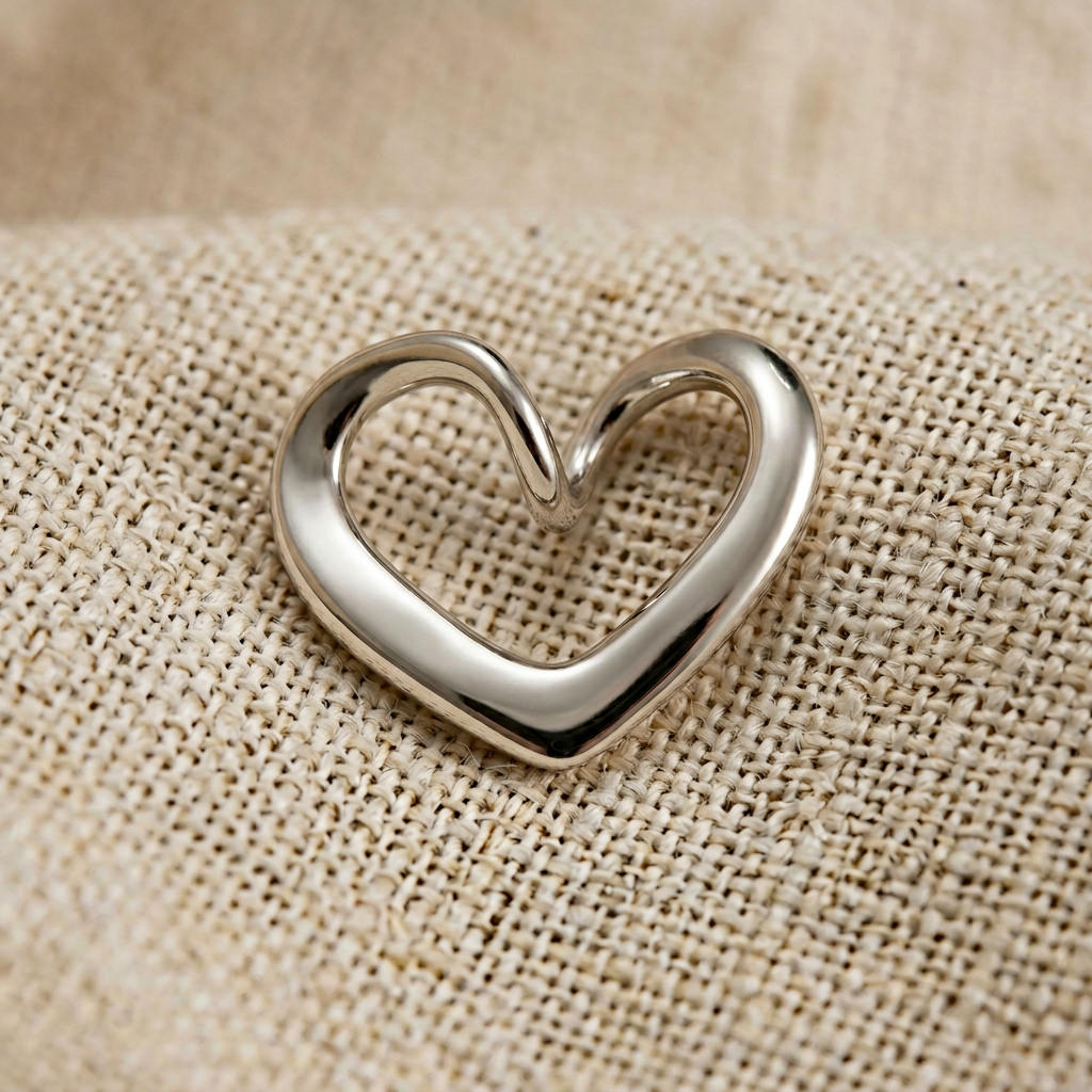 Pendentif Cœur Ouvert Argent
