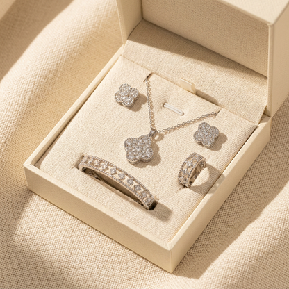 Set Trèfle Argent Écrin